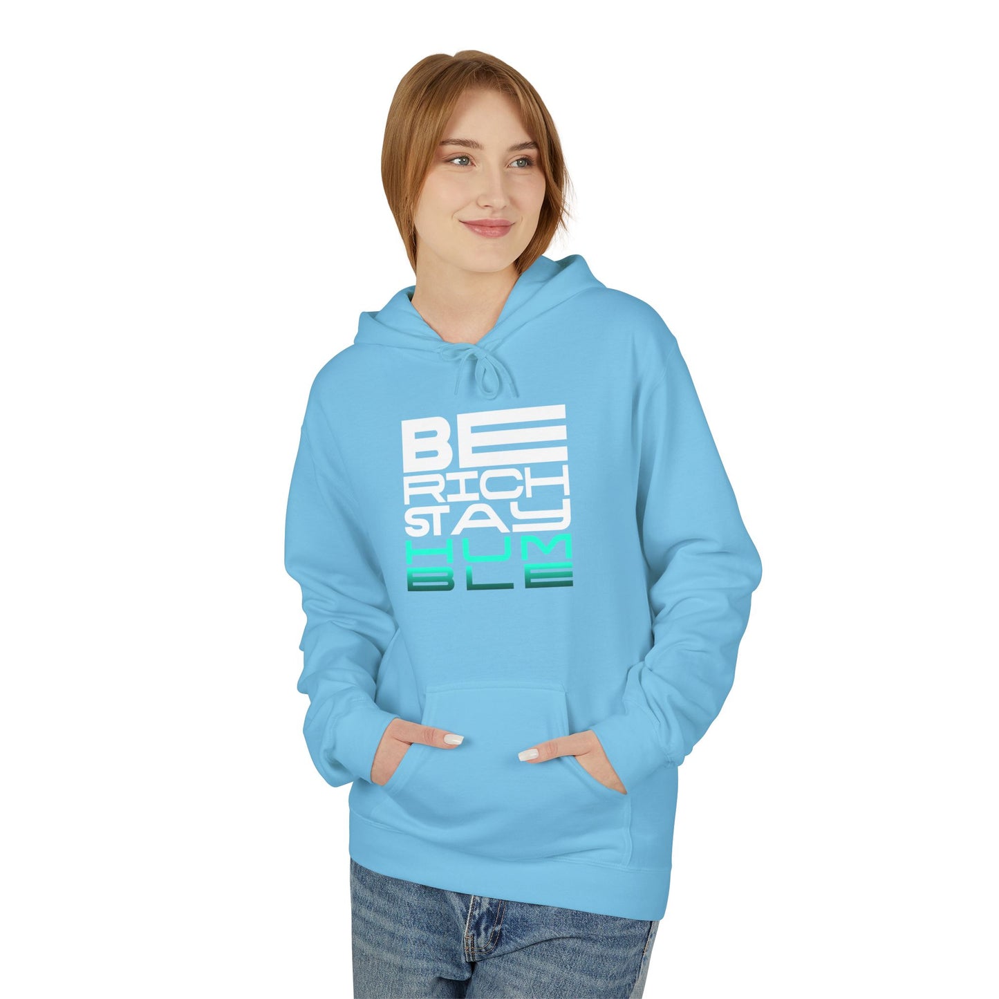 Be Rich Stay Hum Hoodie – Unisex Midweight Fleece Sweatshirt