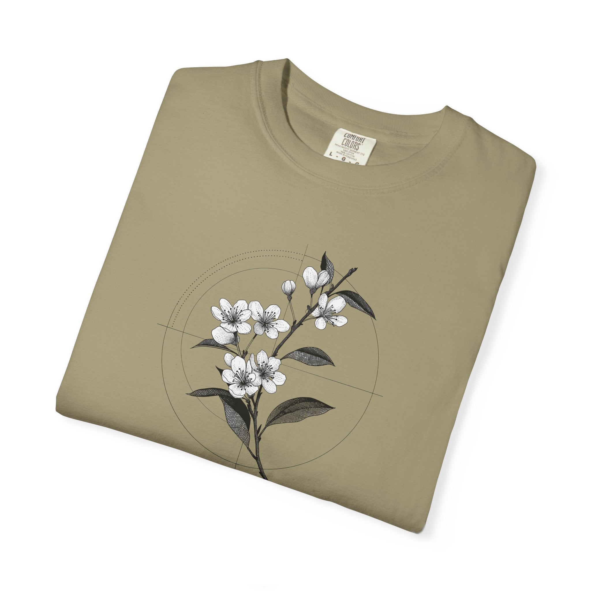 Botanical Sketch T-Shirt — Minimal Floral Illustration Tee