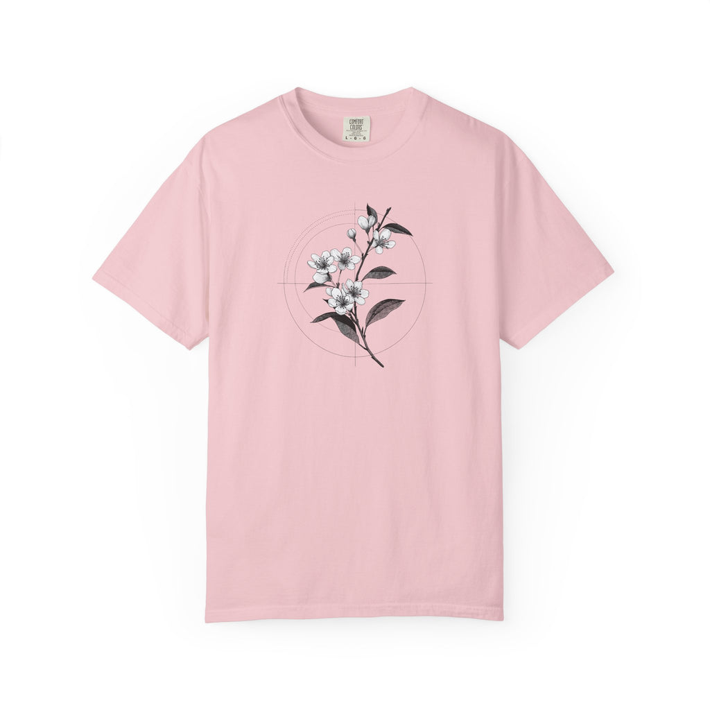 Botanical Sketch T-Shirt — Minimal Floral Illustration Tee