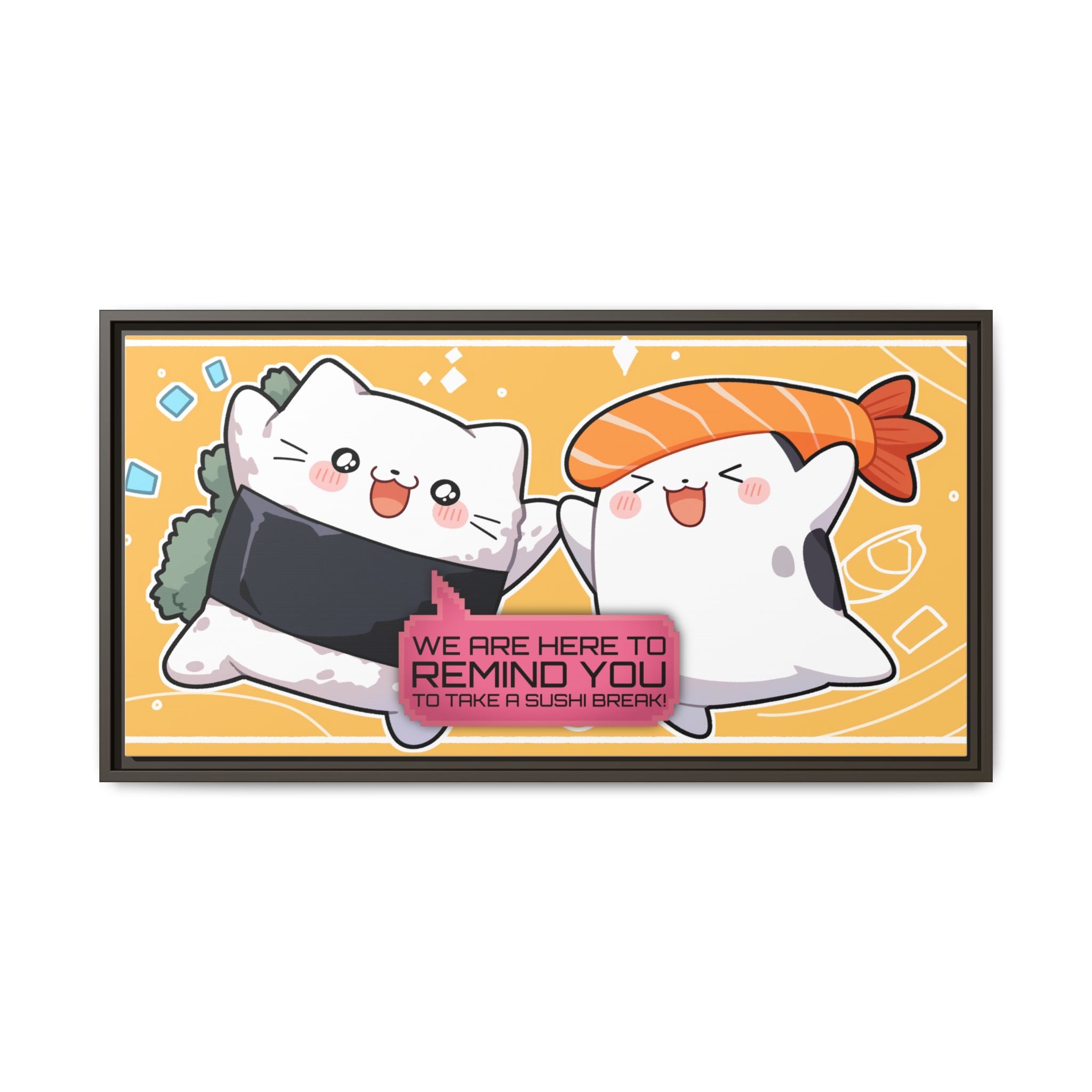 Cute Sushi Reminder Matte Canvas Wall Art