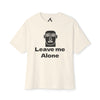 Leave Me Alone T‑Shirt — Minimalist Face Graphic Oversized Tee