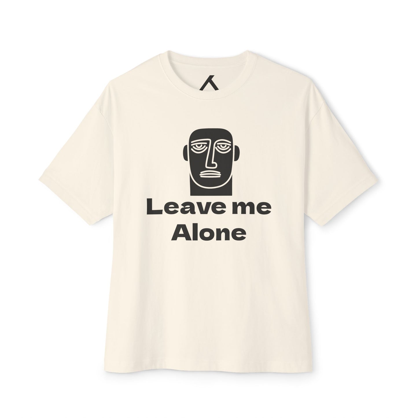 Leave Me Alone T‑Shirt — Minimalist Face Graphic Oversized Tee