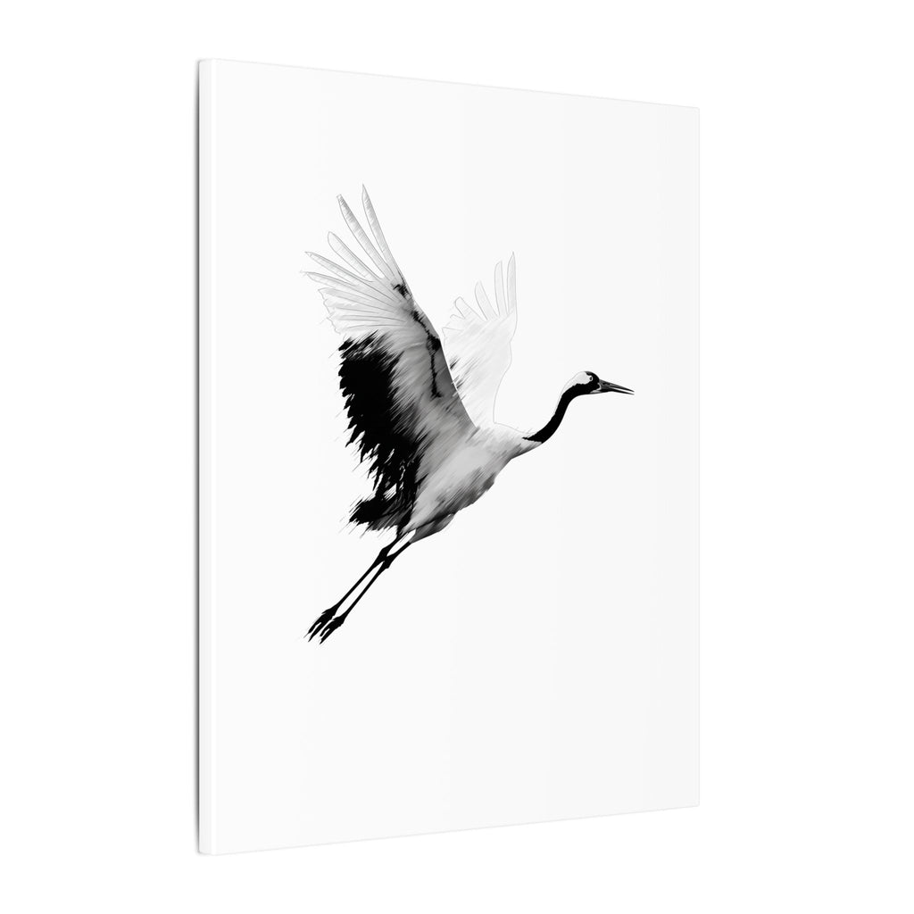 Flying Crane Matte Canvas Wall Art