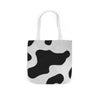 Chic Cow Print Canvas Tote Bag