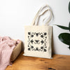 Floral Pattern Cotton Tote Bag