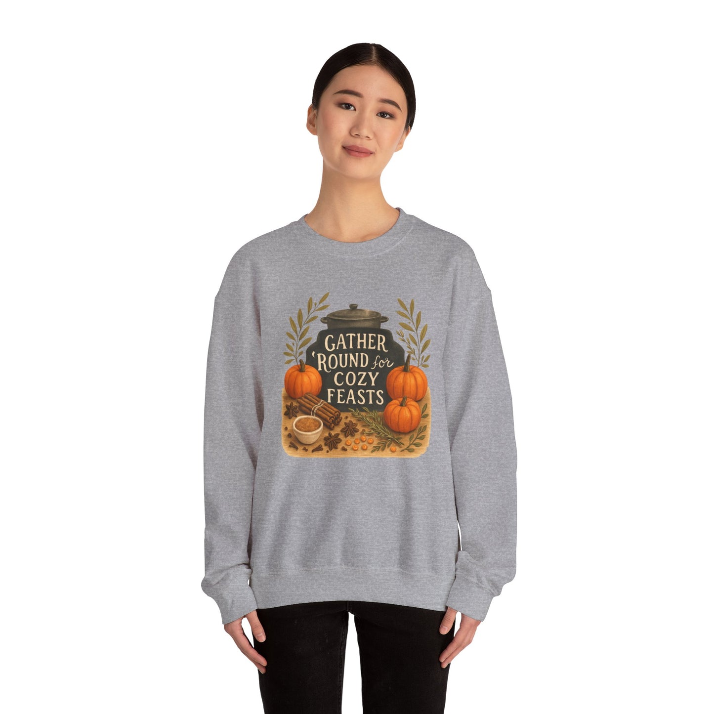 Gather Round for Cozy Feasts Sweatshirt