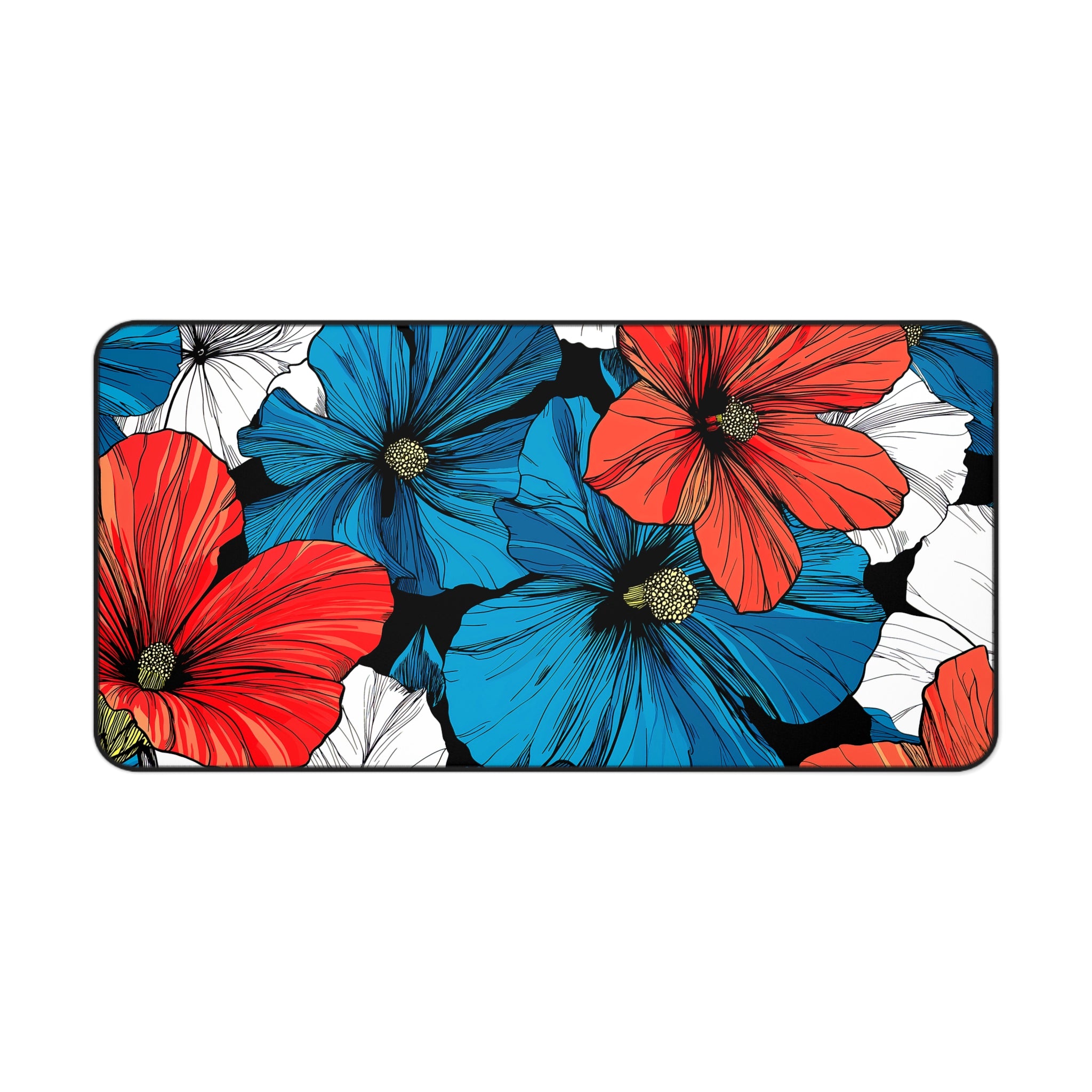 Vibrant Floral Desk Mat