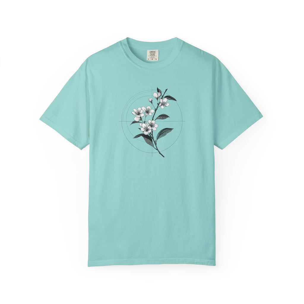 Botanical Sketch T-Shirt — Minimal Floral Illustration Tee