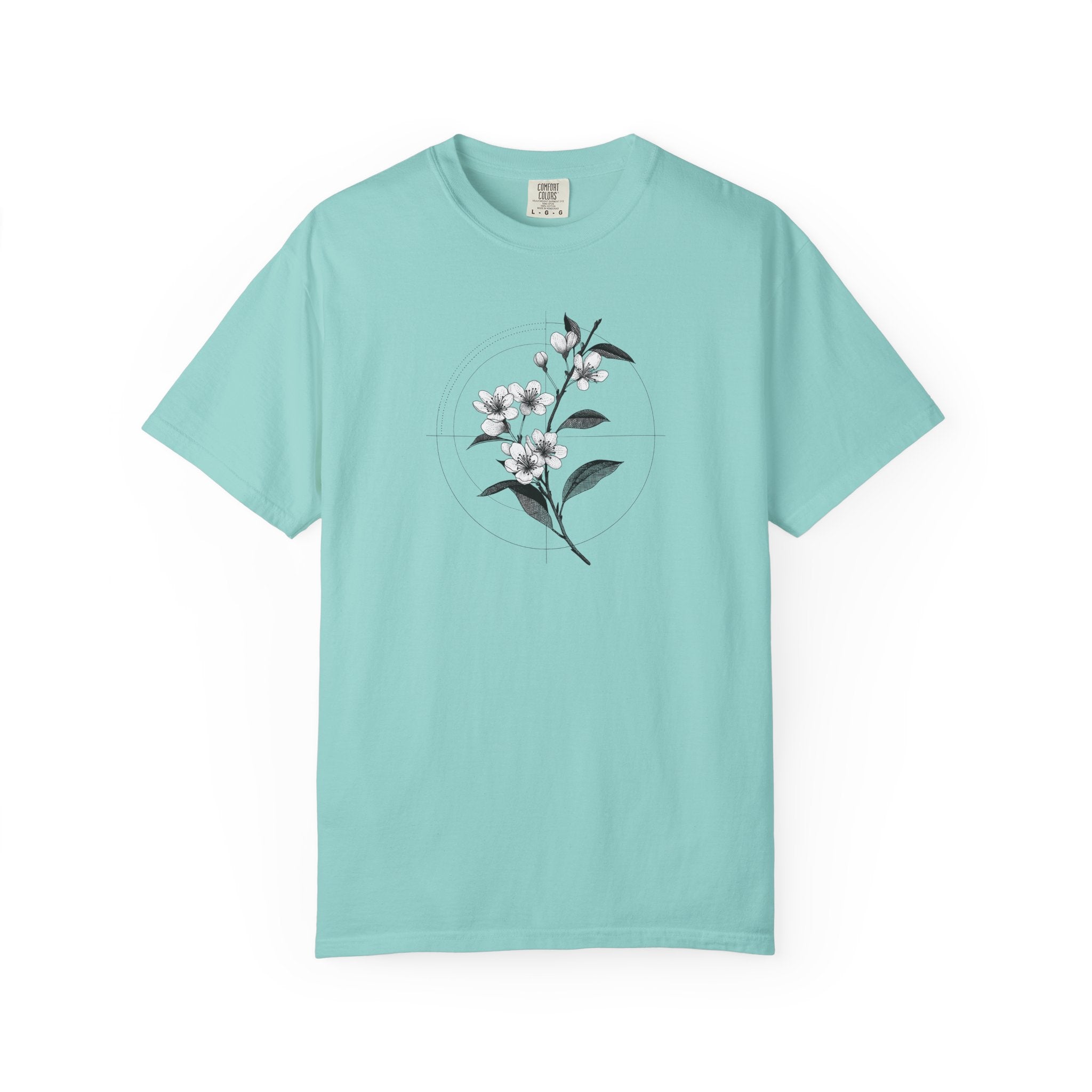 Botanical Sketch T-Shirt — Minimal Floral Illustration Tee