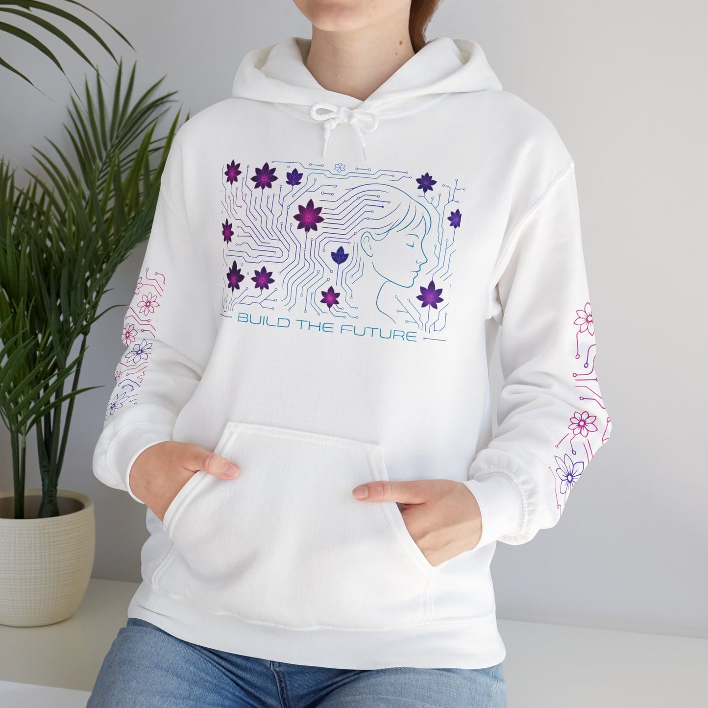 Floral Graphic Hooded Sweatshirt