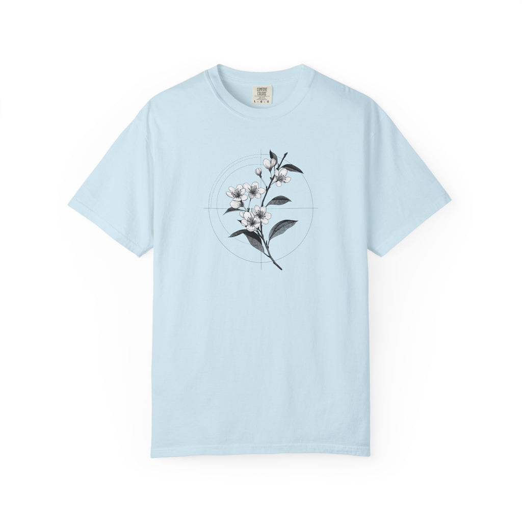 Botanical Sketch T-Shirt — Minimal Floral Illustration Tee