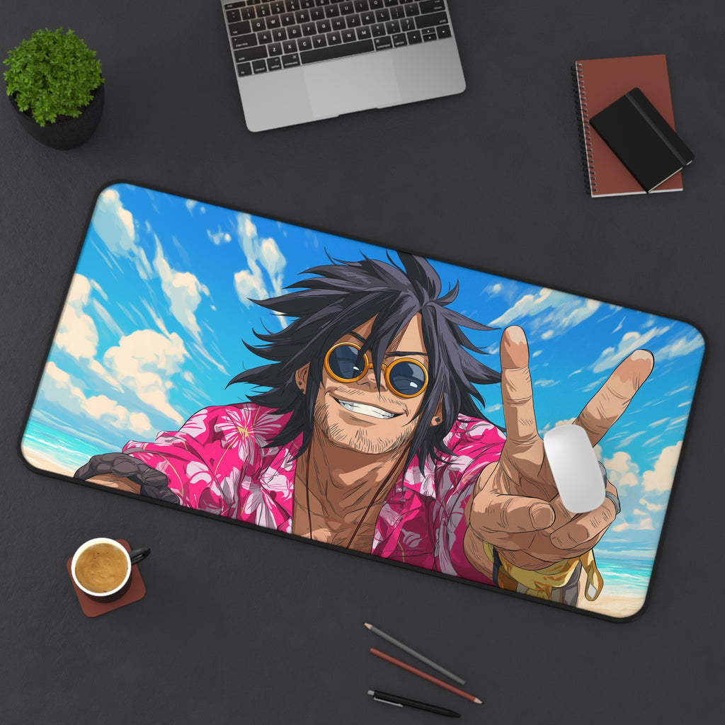 Desk Mat with Beach Vibes and Peace Sign