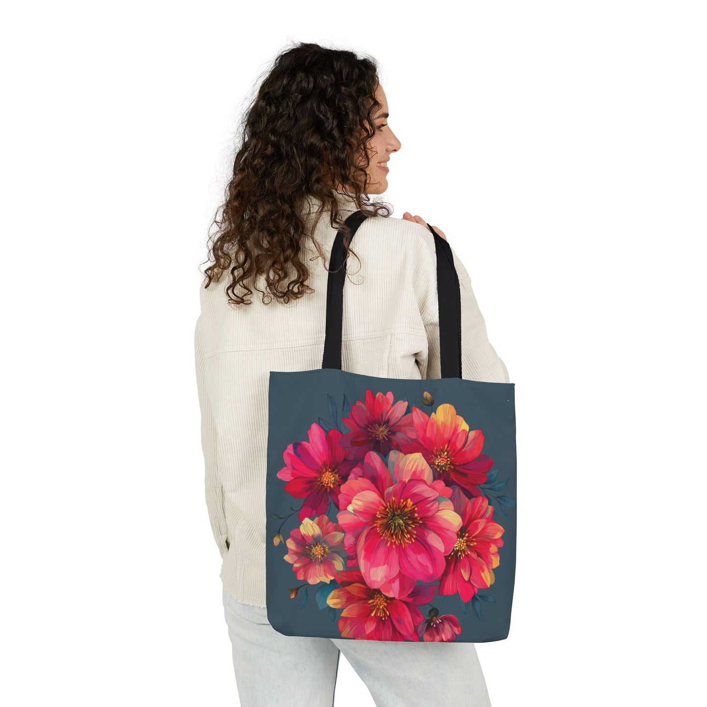 Floral Canvas Tote Bag
