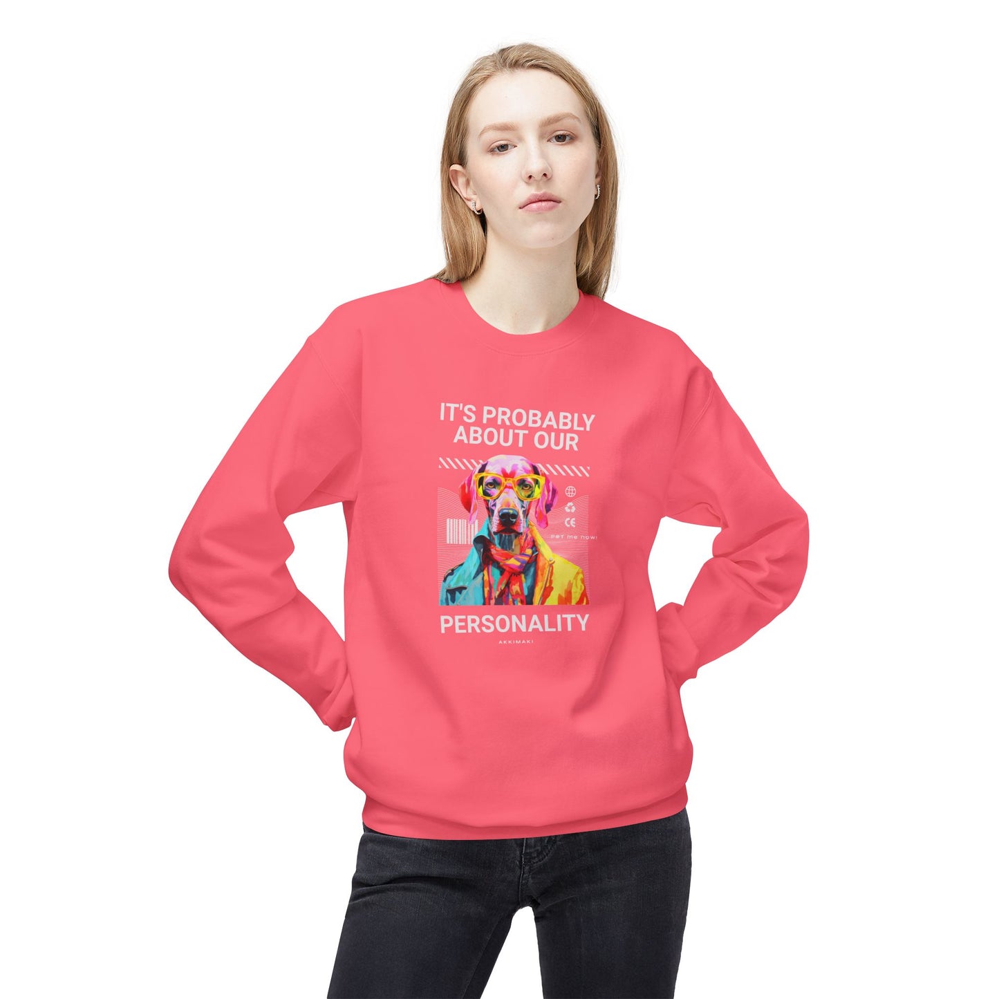 Colorful Dog Personality Crewneck Sweatshirt