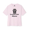 Leave Me Alone T‑Shirt — Minimalist Face Graphic Oversized Tee