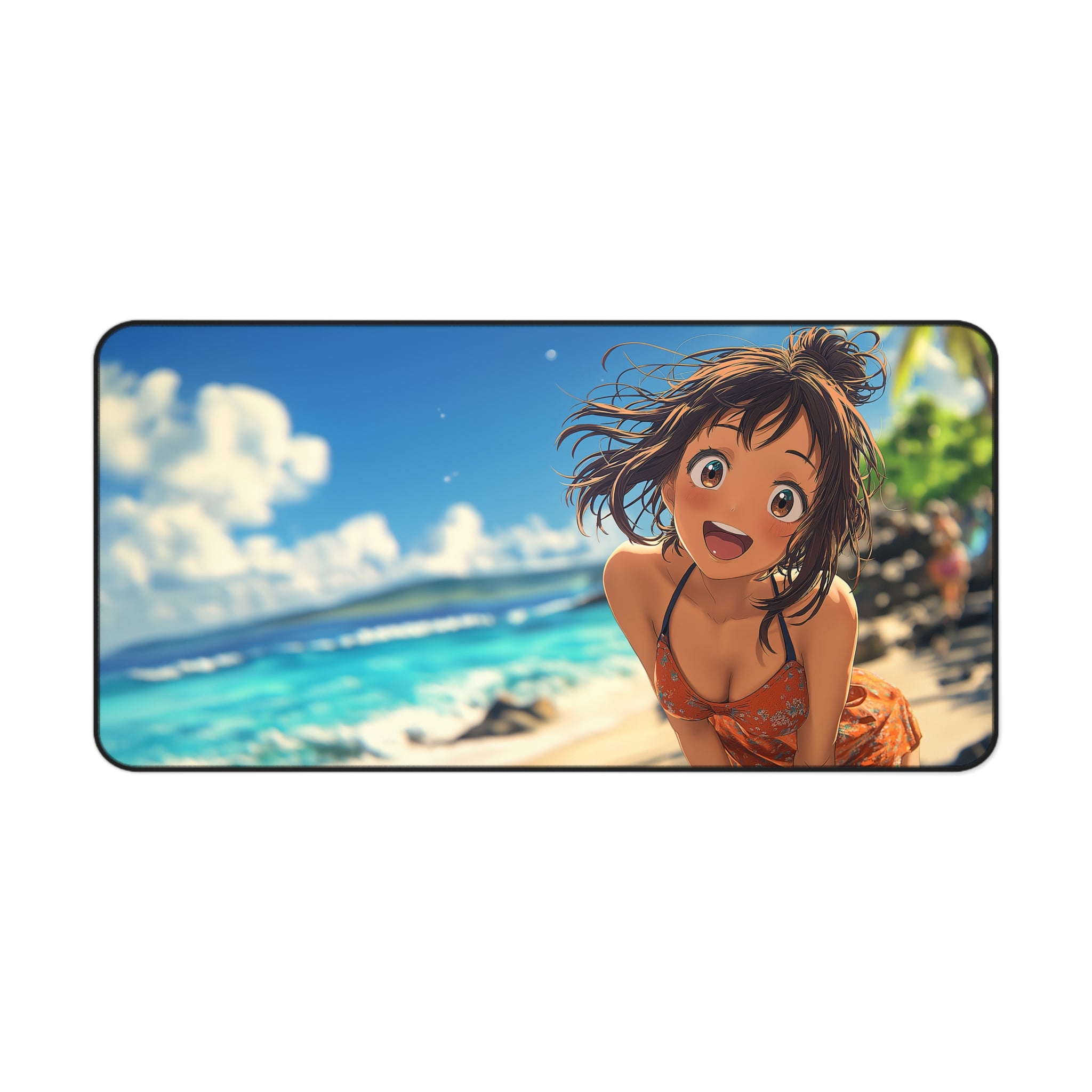 Vibrant Beach-Themed Desk Mat