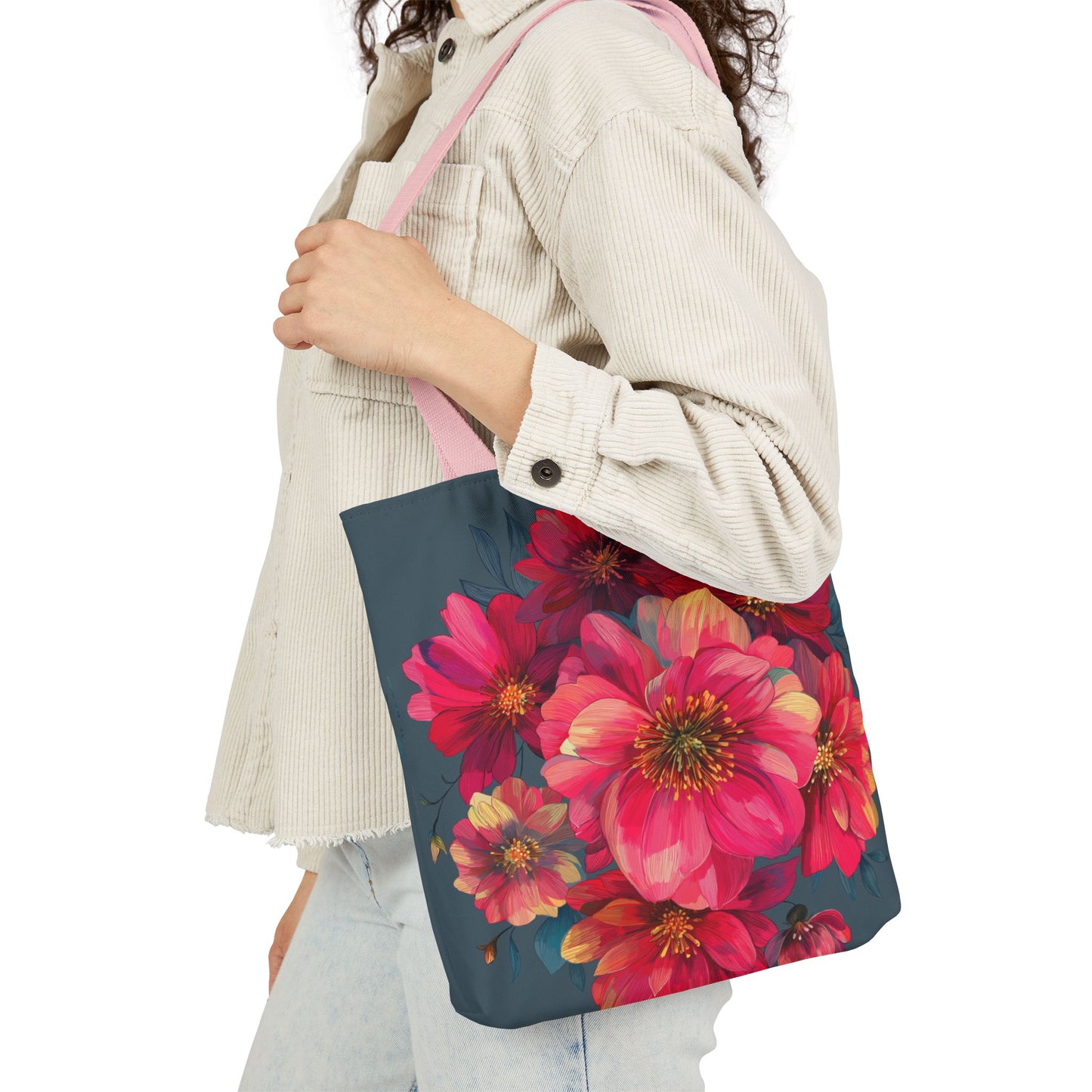 Floral Canvas Tote Bag