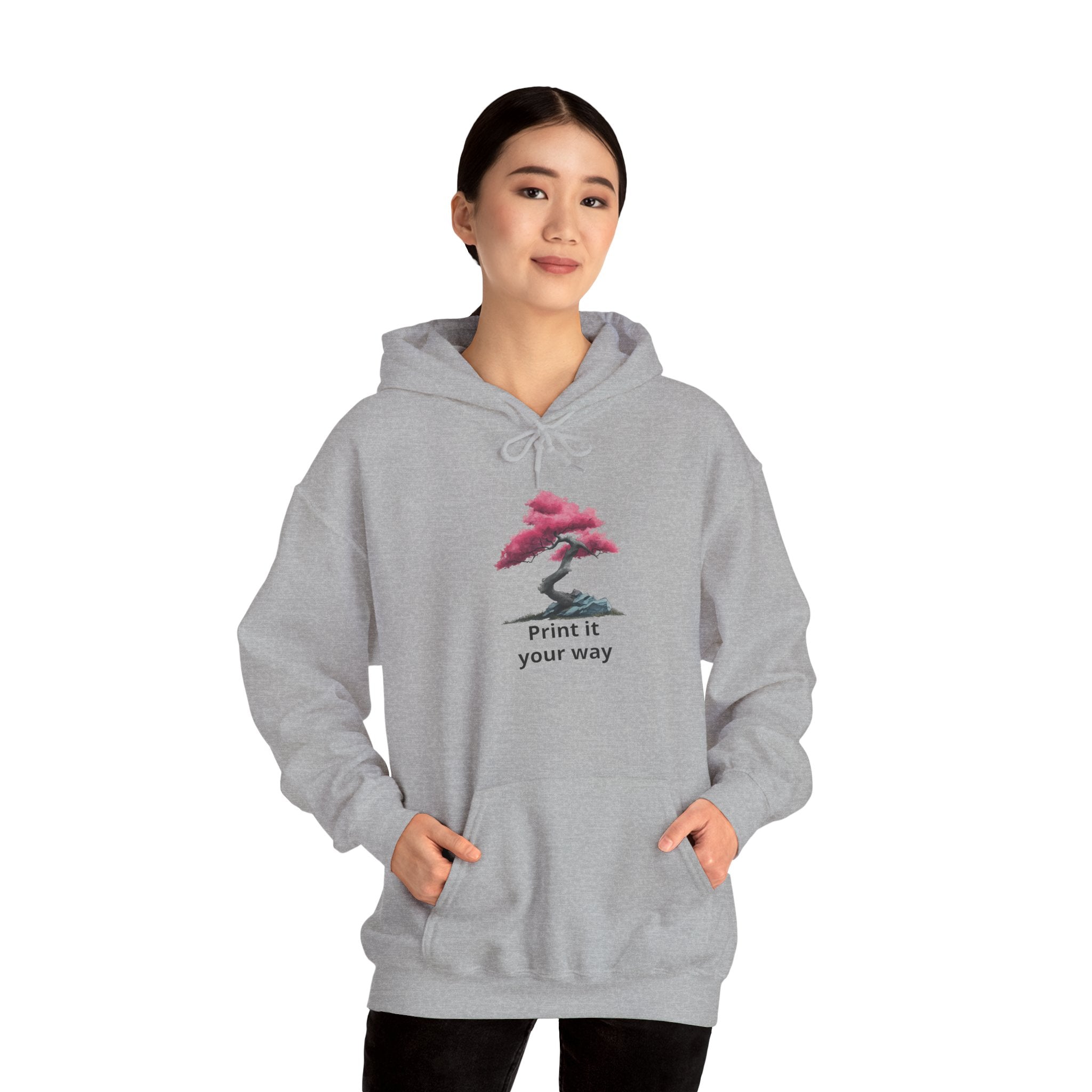 Bonsai Tree Hoodie - 'Print it your way' Minimal Graphic Sweatshirt