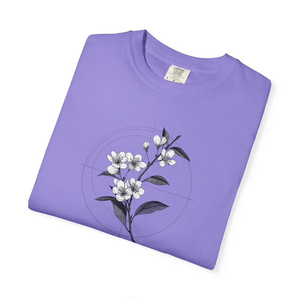 Botanical Sketch T-Shirt — Minimal Floral Illustration Tee