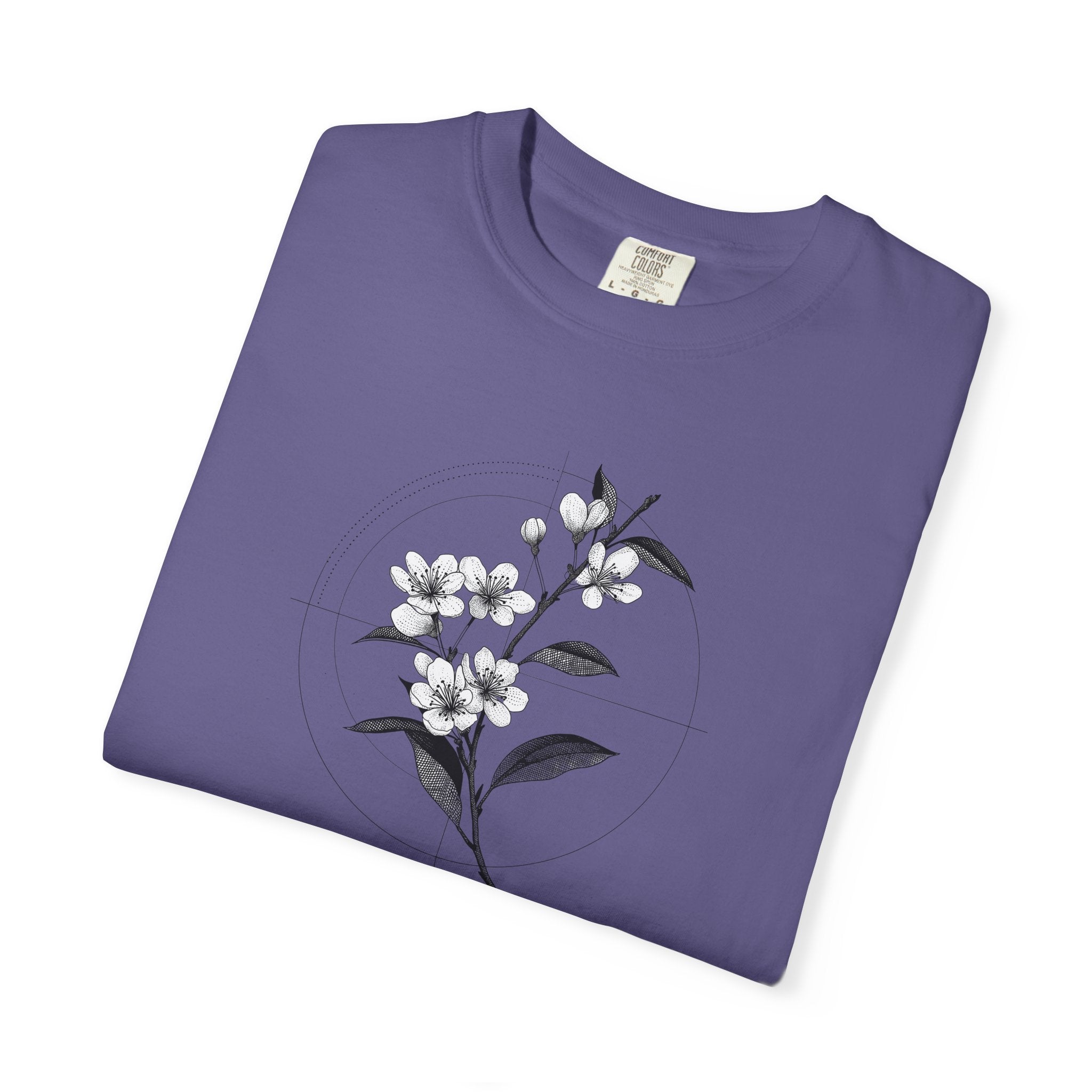 Botanical Sketch T-Shirt — Minimal Floral Illustration Tee