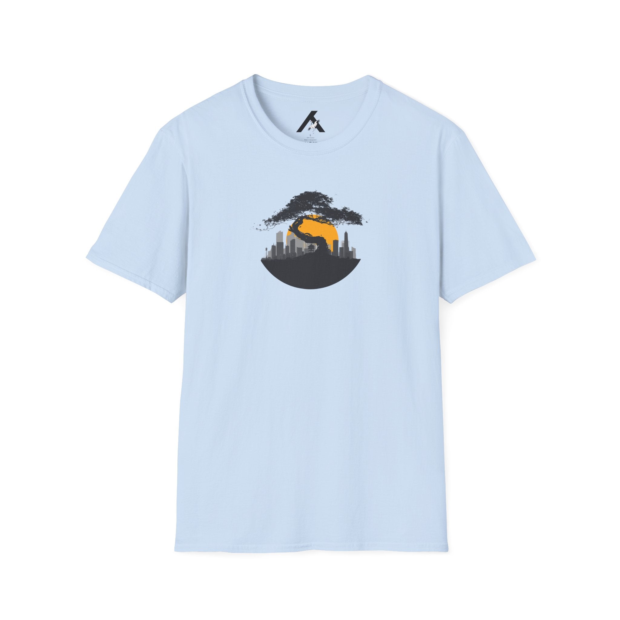 Minimalist Sunset T-Shirt — Bonzai Silhouette Graphic Tee