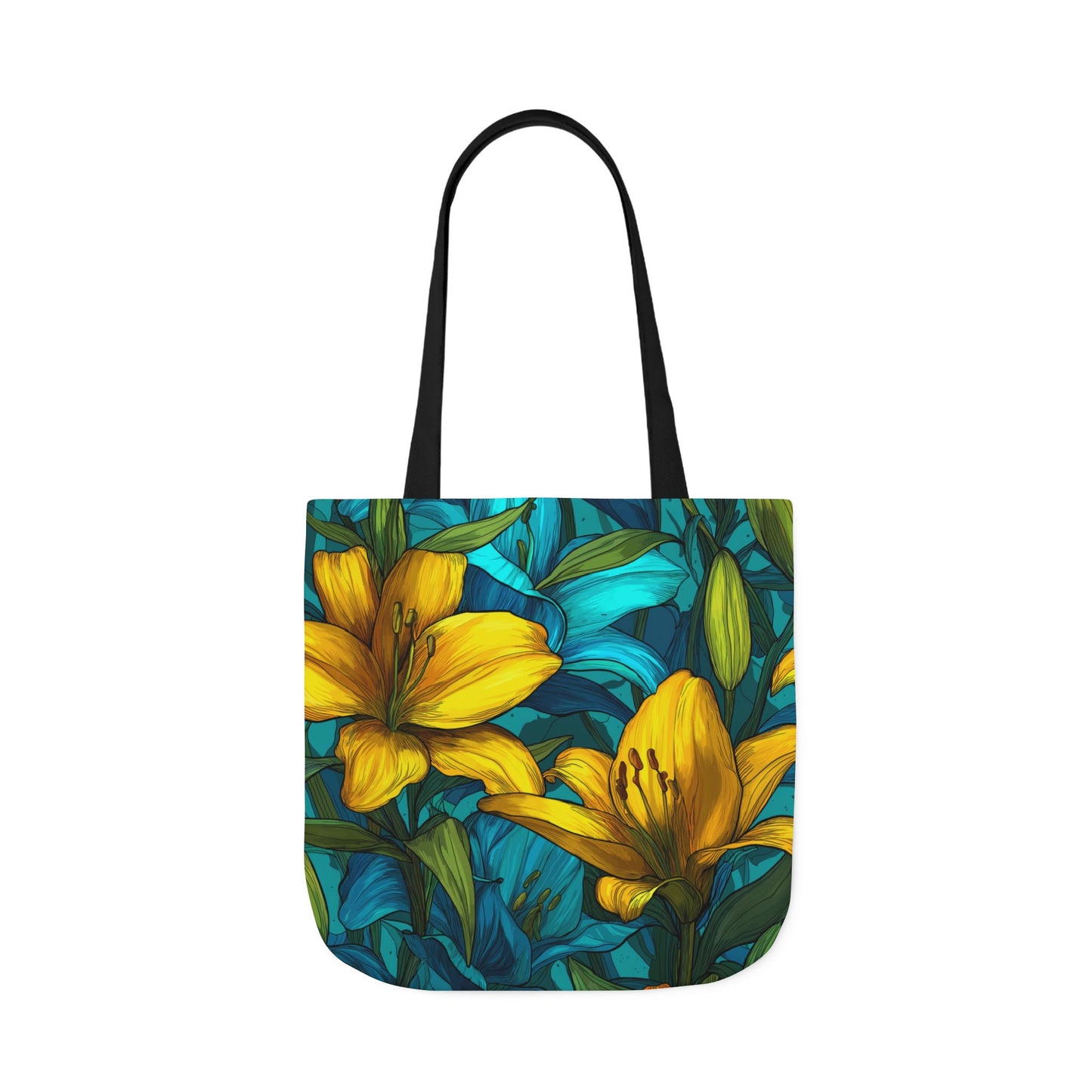 Vibrant Floral Canvas Tote Bag