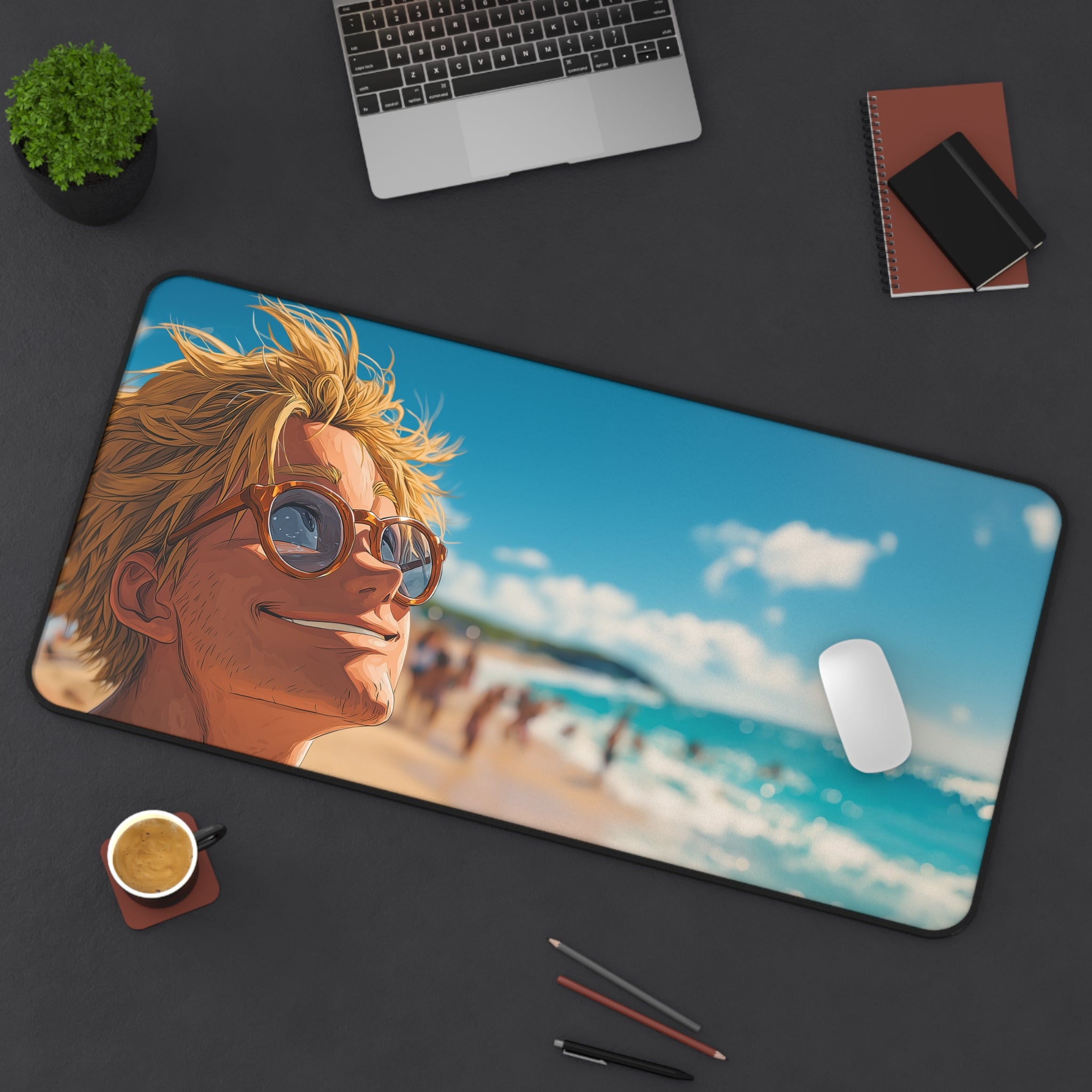 Bright Beach Vibes Desk Mat