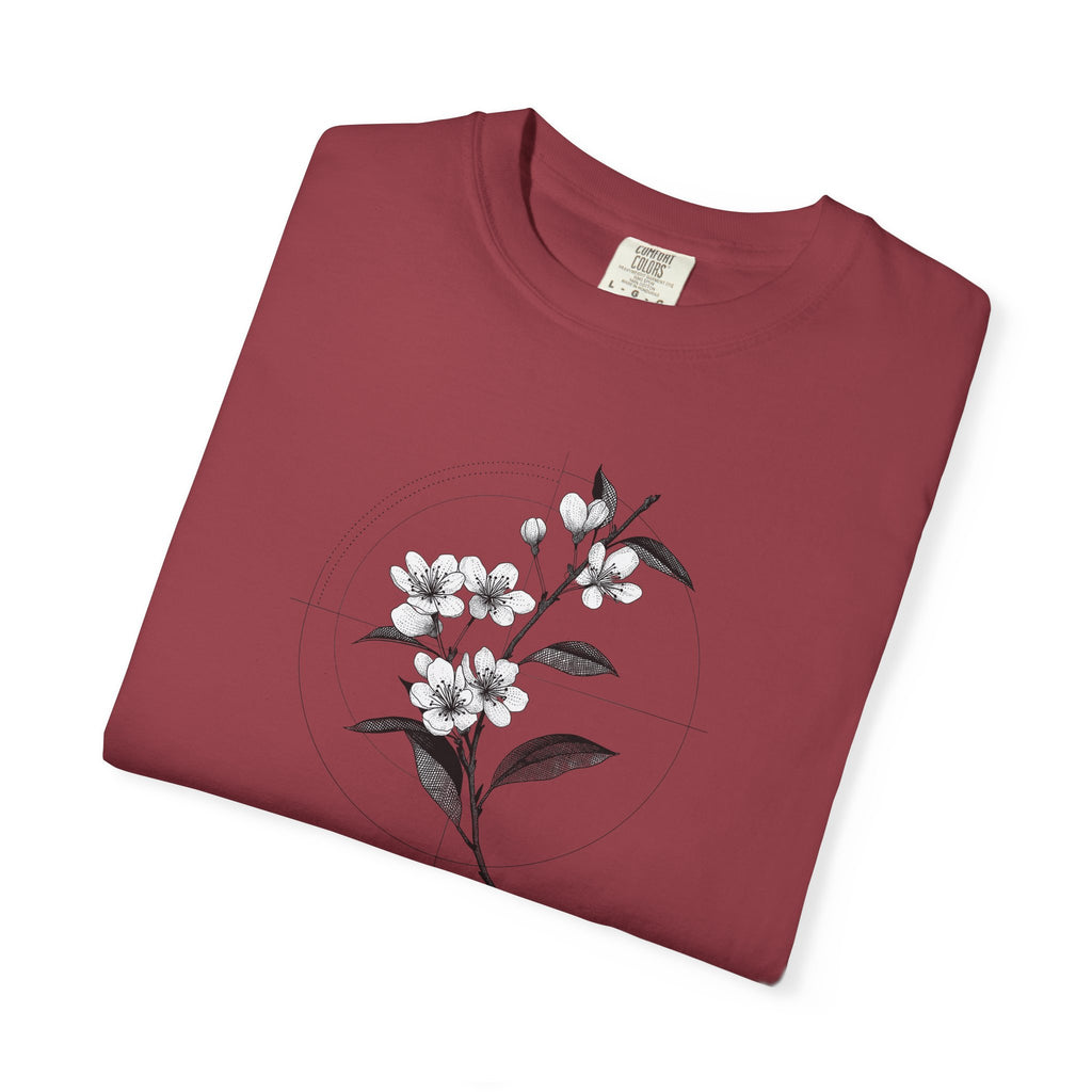 Botanical Sketch T-Shirt — Minimal Floral Illustration Tee