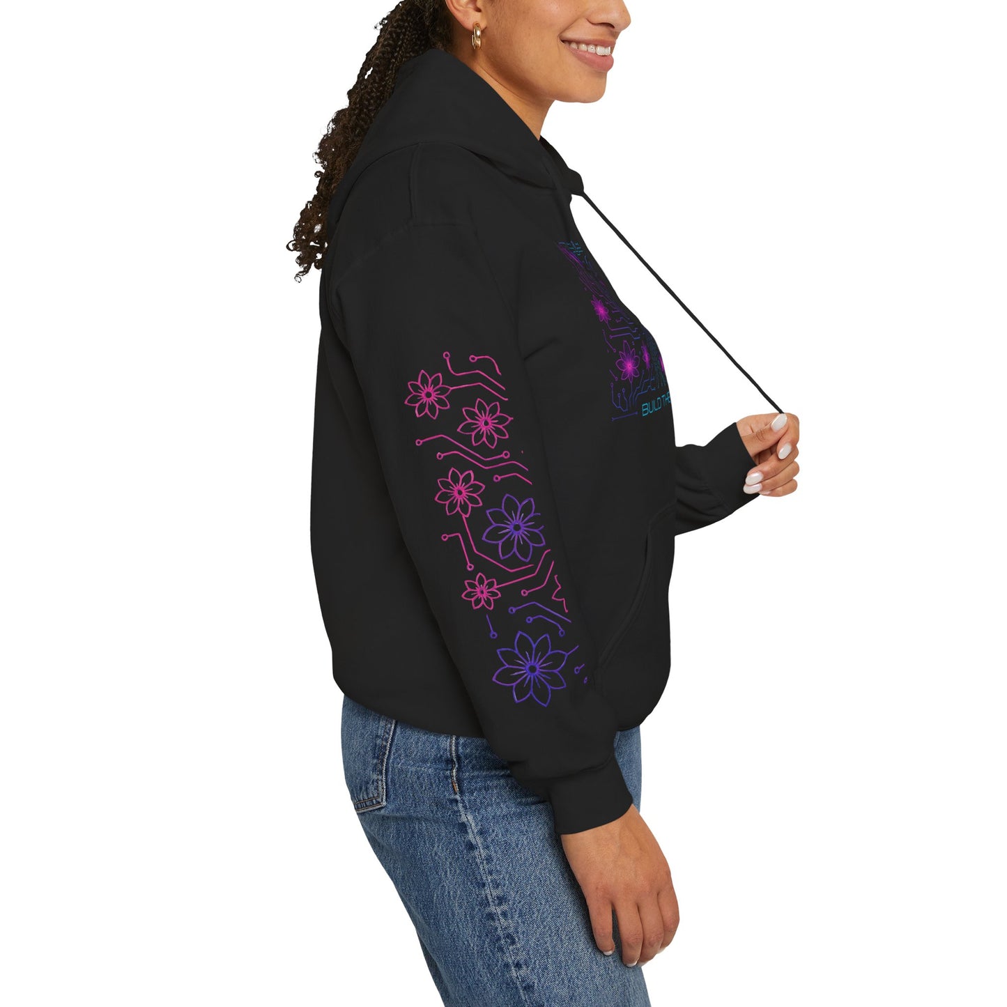 Floral Graphic Hooded Sweatshirt