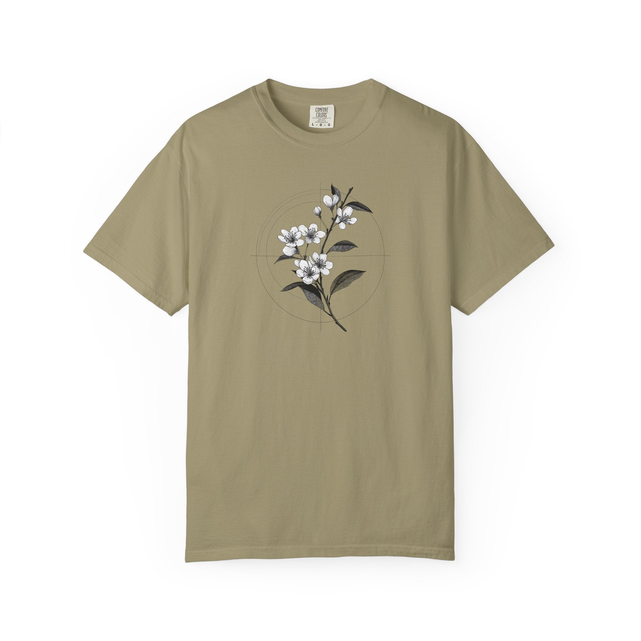 Botanical Sketch T-Shirt — Minimal Floral Illustration Tee