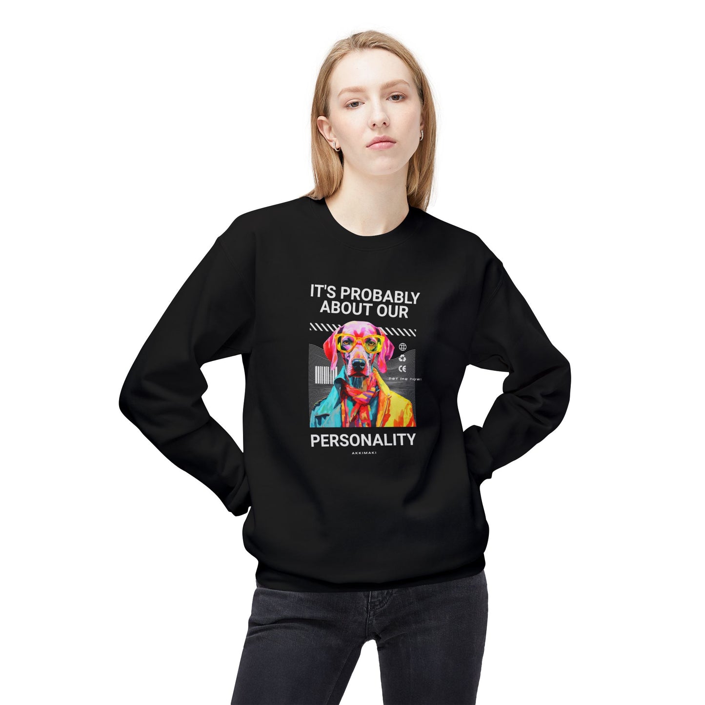 Colorful Dog Personality Crewneck Sweatshirt