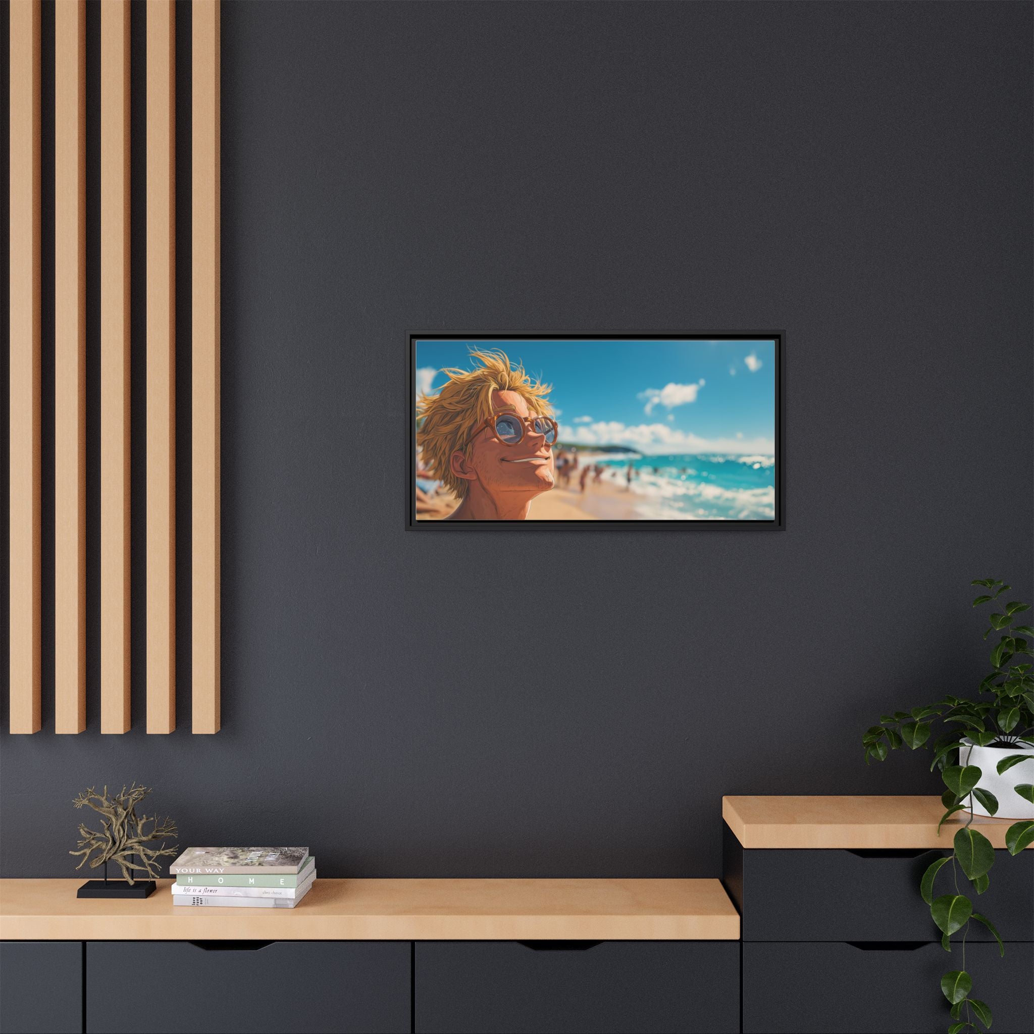 Framed Matte Canvas Art Piece