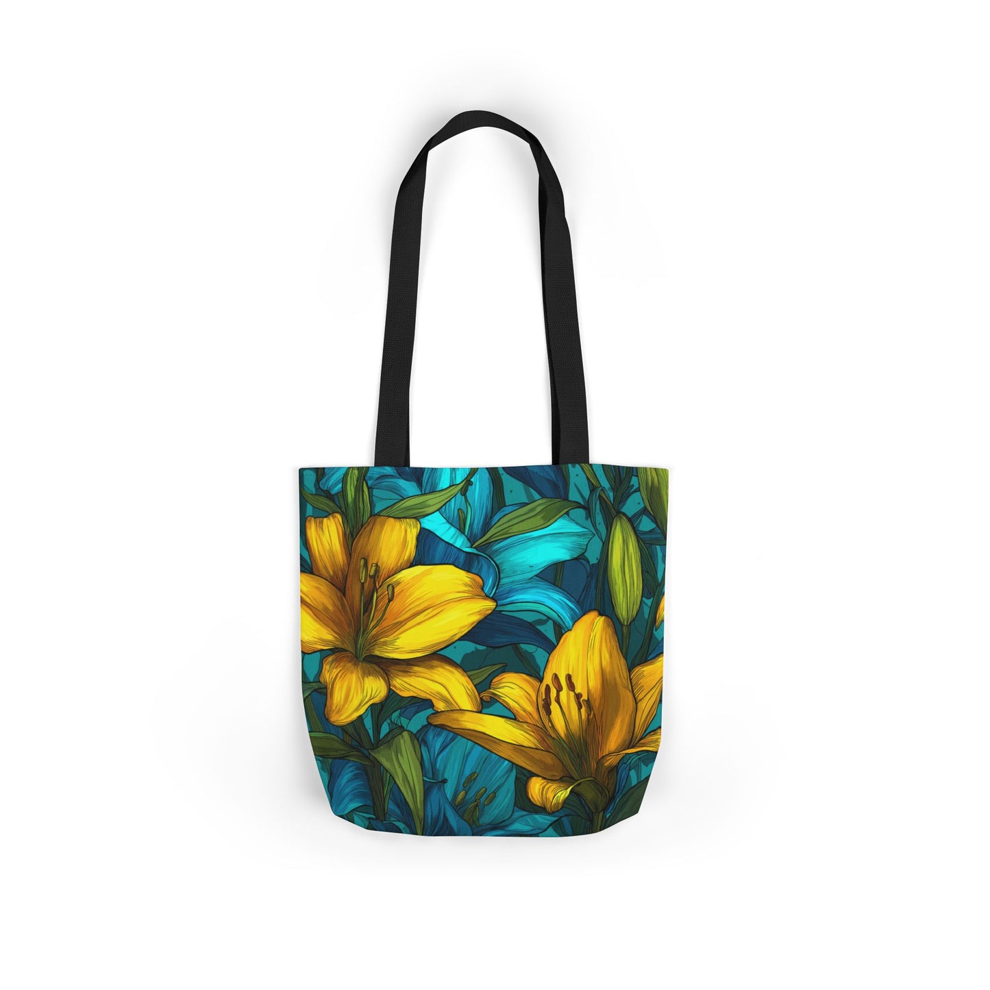 Vibrant Floral Canvas Tote Bag