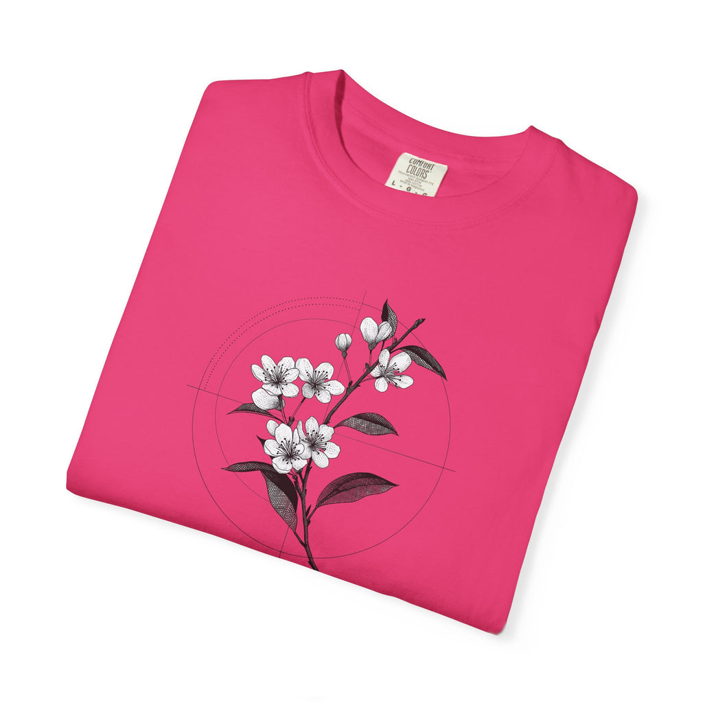 Botanical Sketch T-Shirt — Minimal Floral Illustration Tee