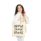Floral Pattern Cotton Tote Bag