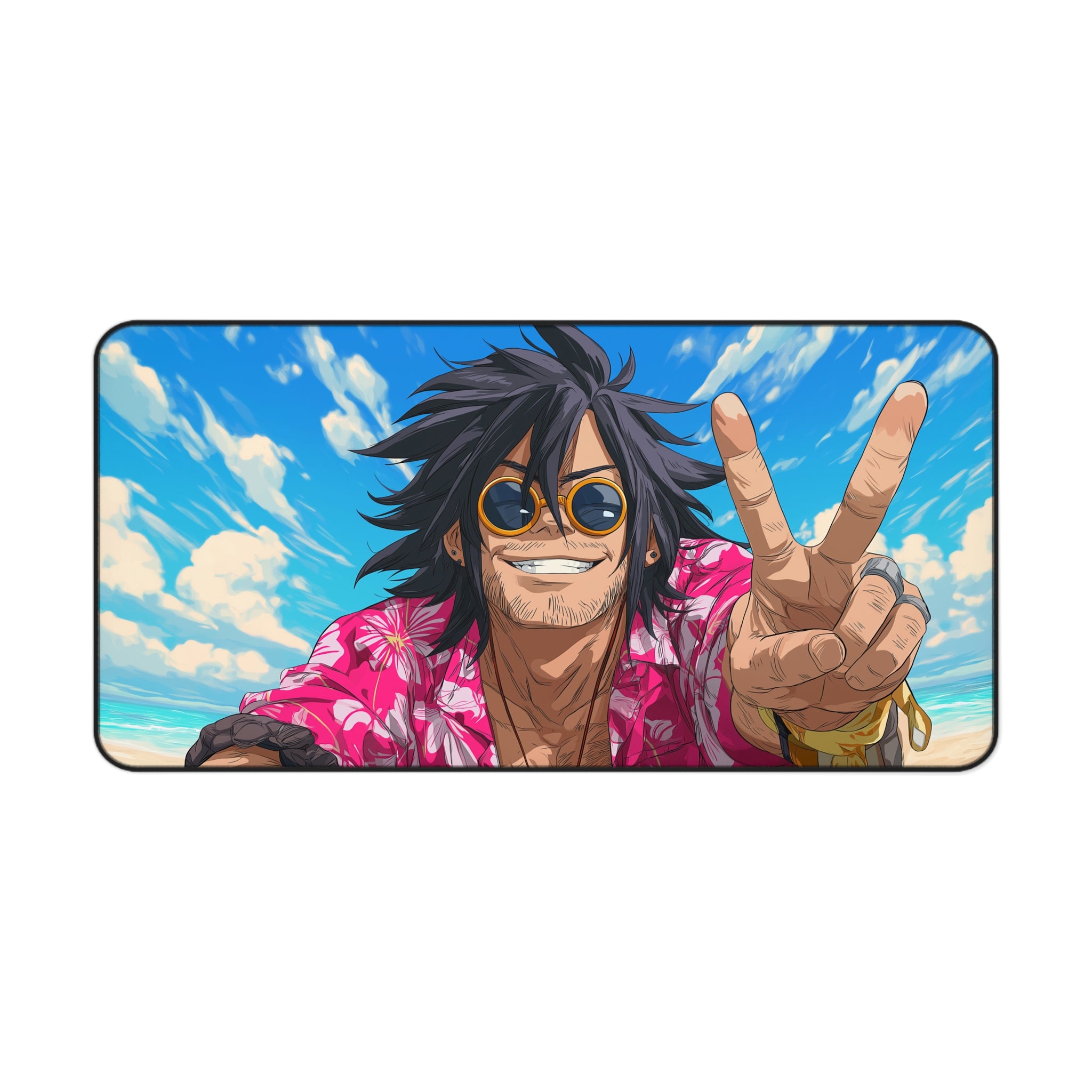 Desk Mat with Beach Vibes and Peace Sign