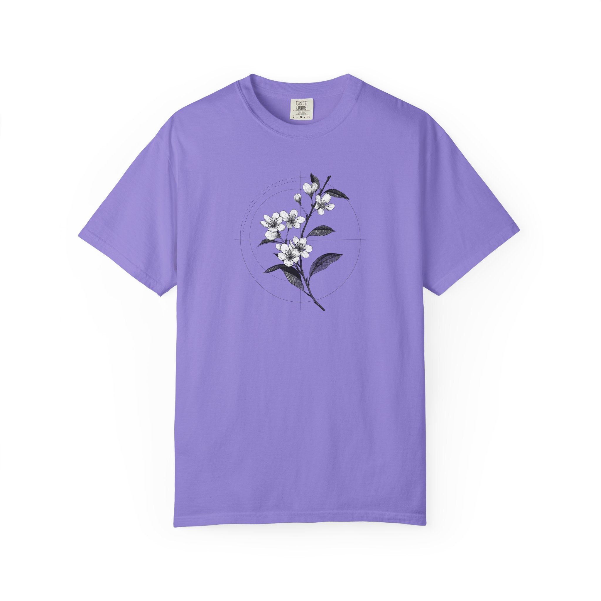 Botanical Sketch T-Shirt — Minimal Floral Illustration Tee