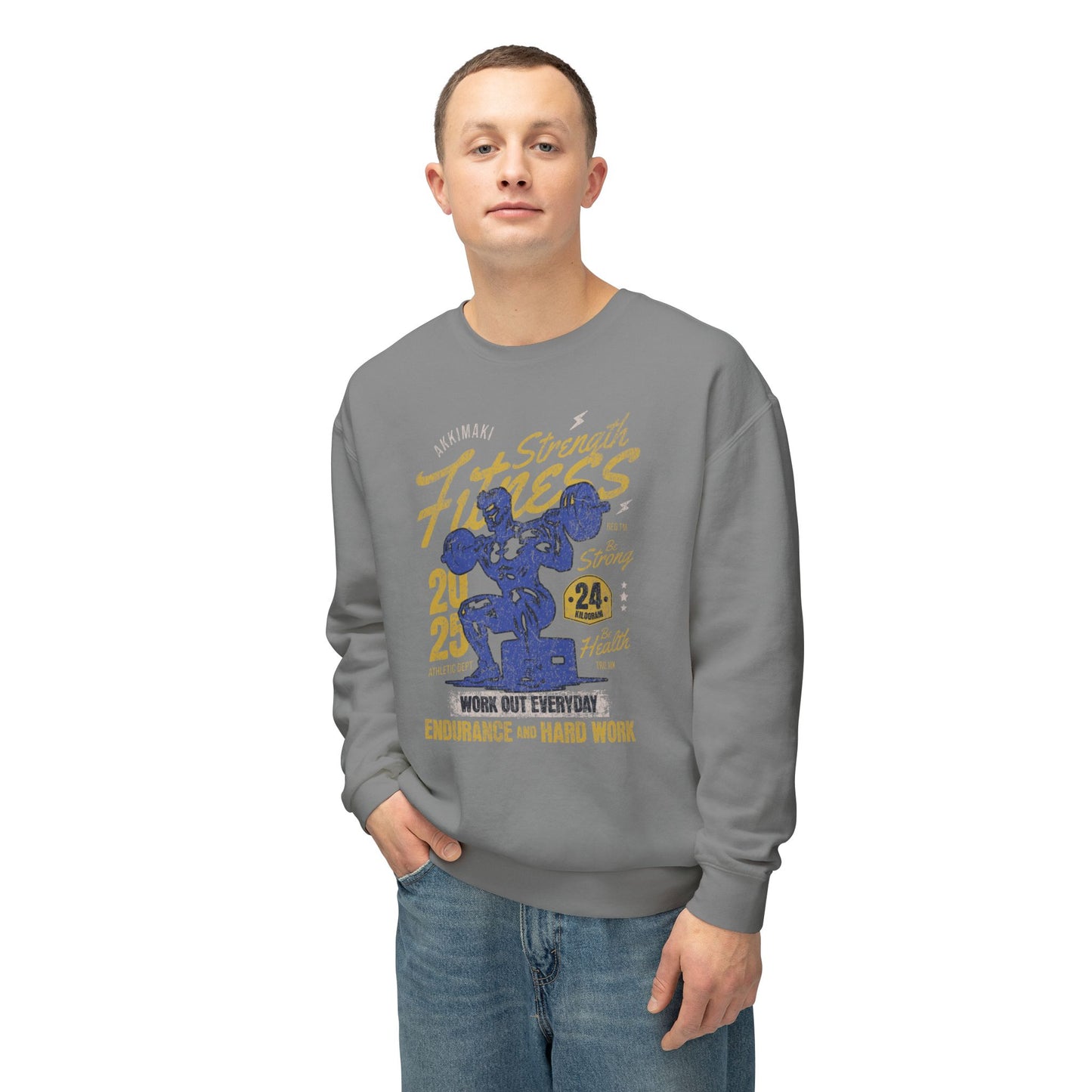 Fitness Motivation Unisex Lightweight Crewneck Sweatshirt