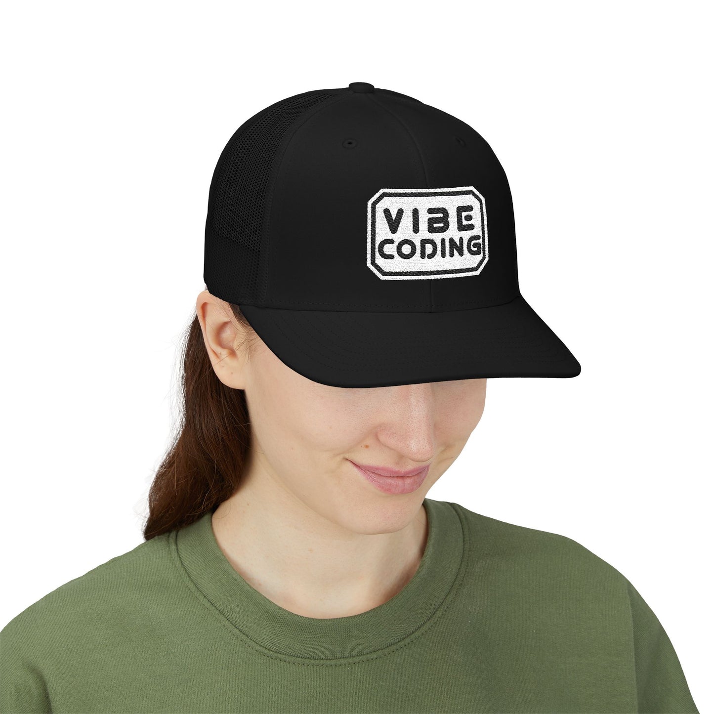 Vibe Coding Snapback Trucker Cap