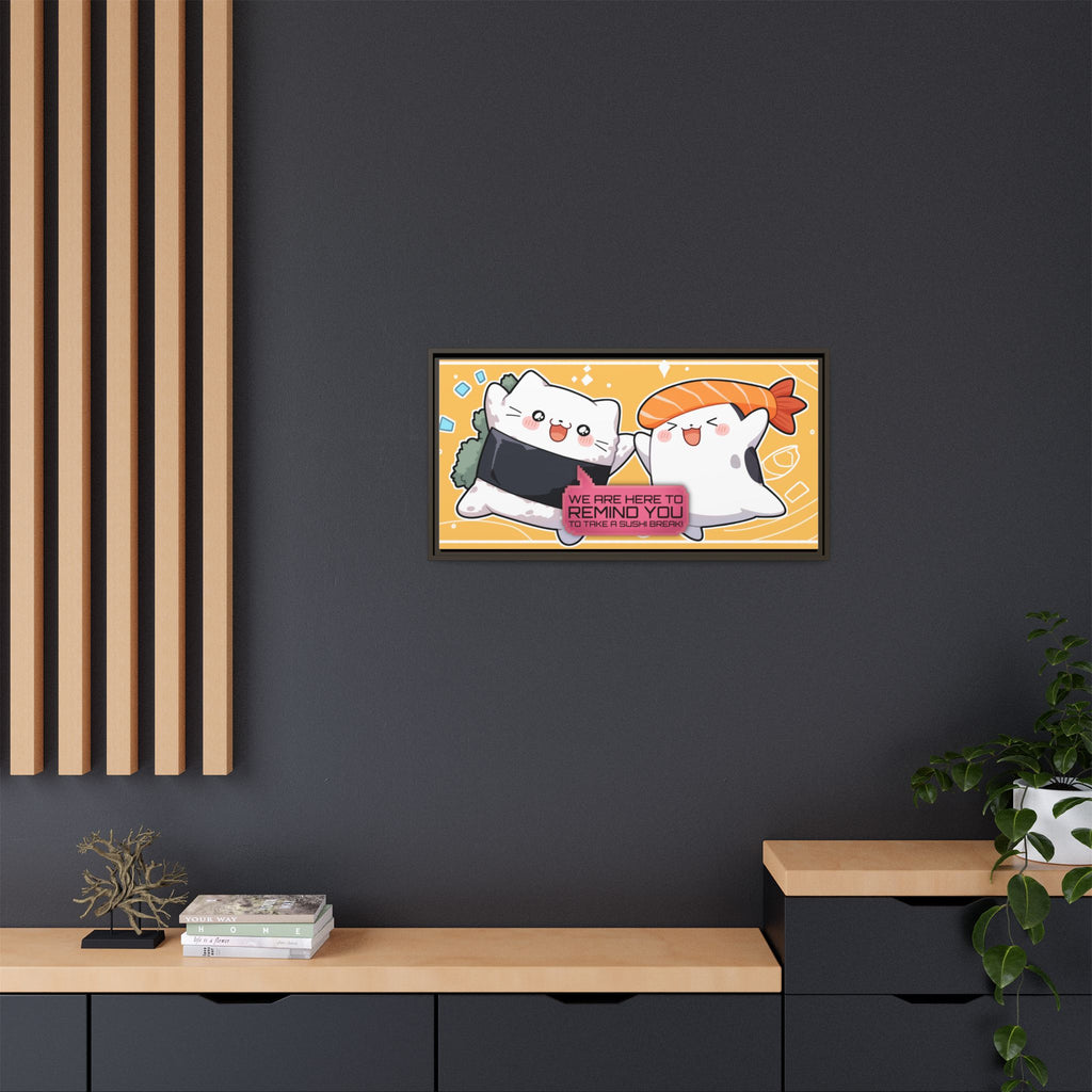 Cute Sushi Reminder Matte Canvas Wall Art
