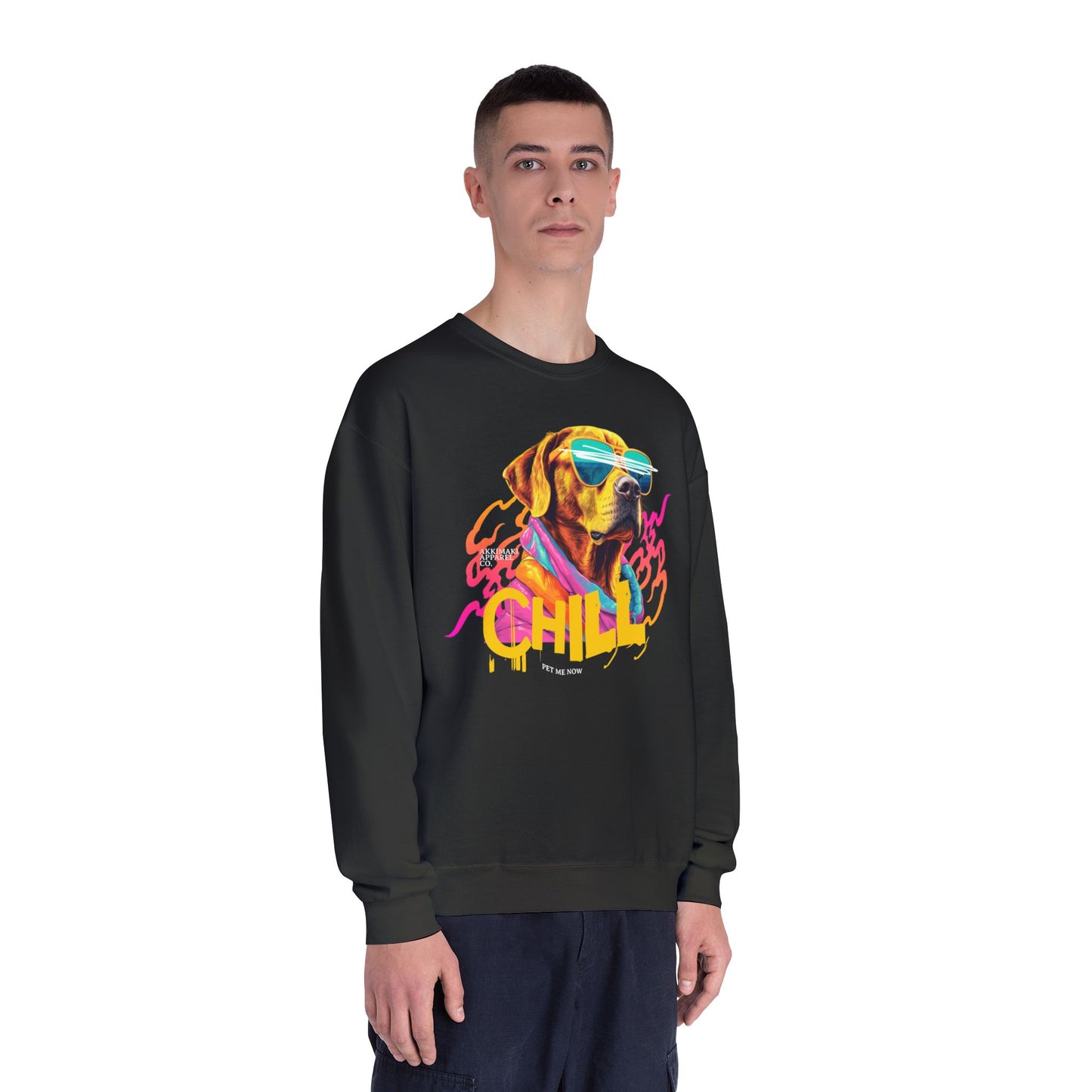 Chill Dog Graphic Crewneck Sweatshirt