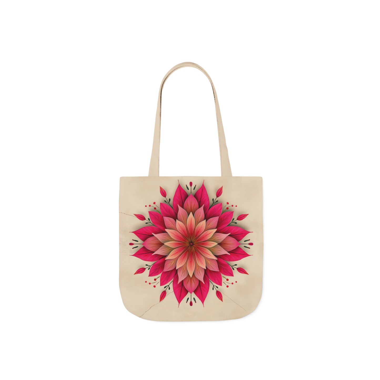 Colorful Floral Canvas Tote Bag
