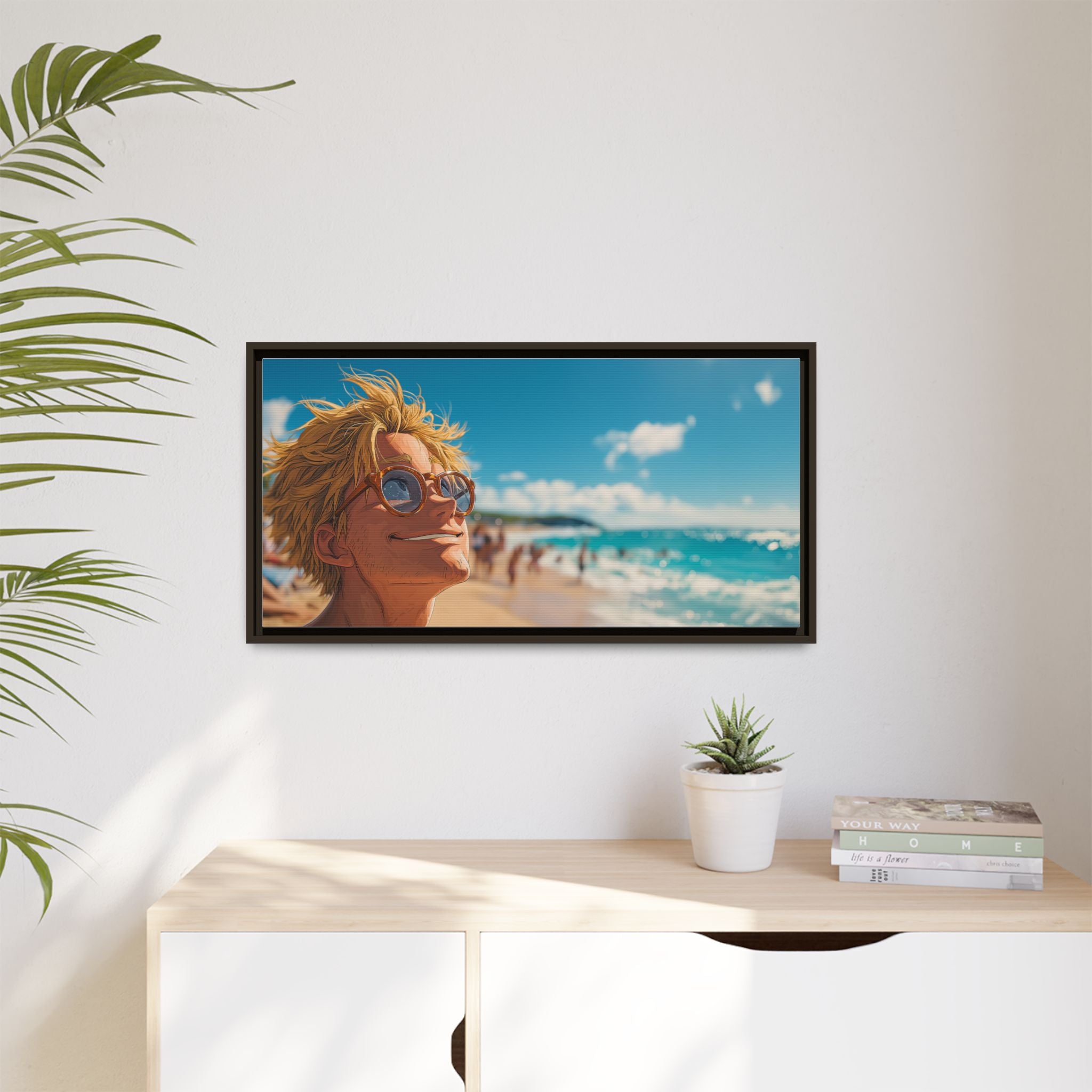Framed Matte Canvas Art Piece