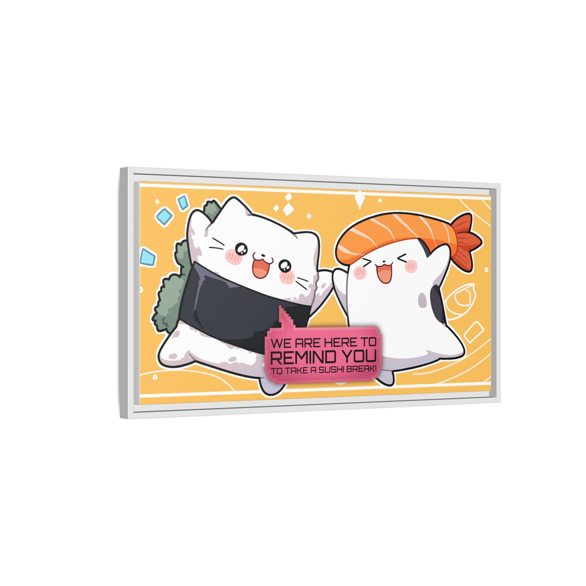 Cute Sushi Reminder Matte Canvas Wall Art