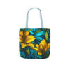 Vibrant Floral Canvas Tote Bag