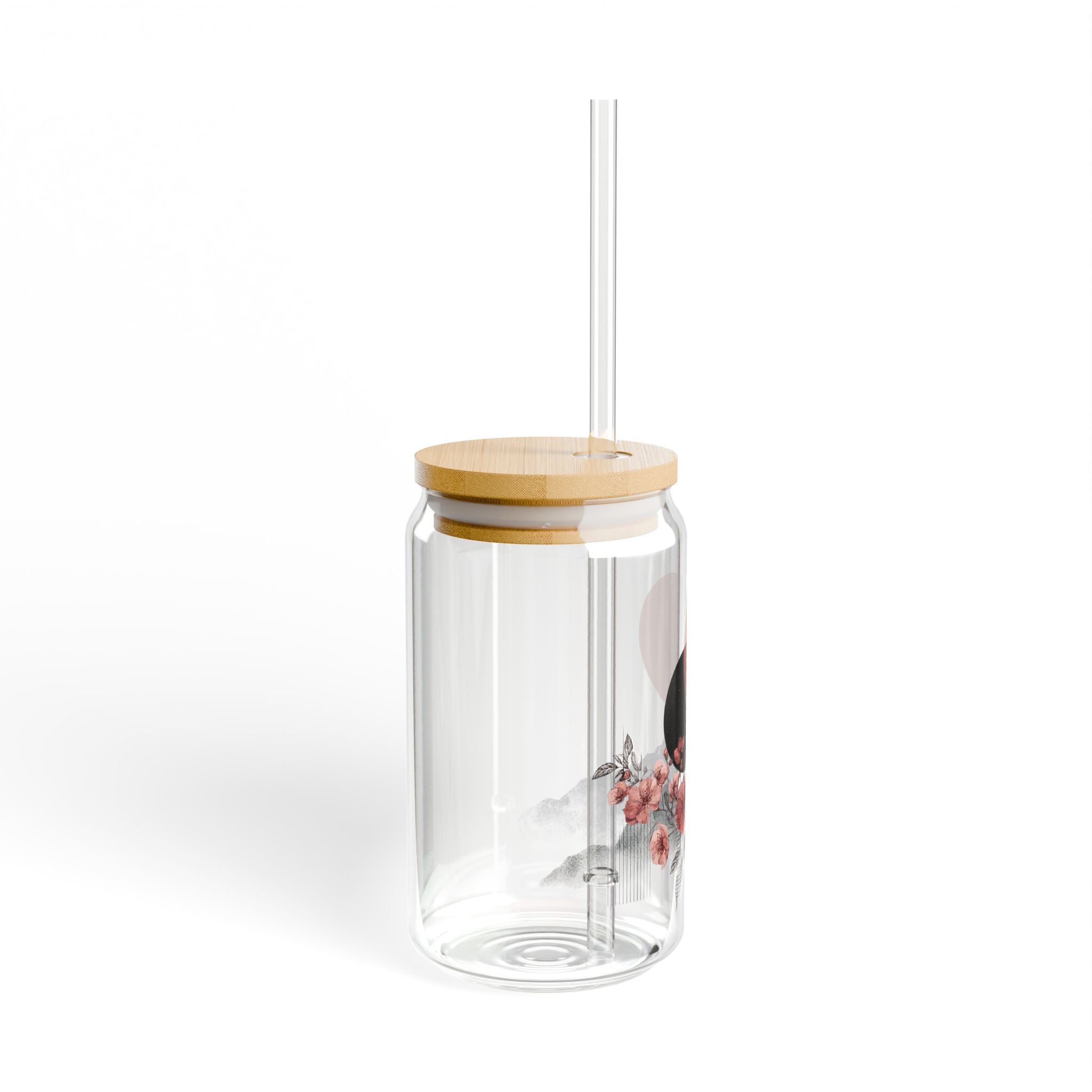 16oz Glass Sipper with Bamboo Lid