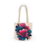 Floral Canvas Tote Bag with 5-Color Straps