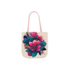 Floral Canvas Tote Bag with 5-Color Straps