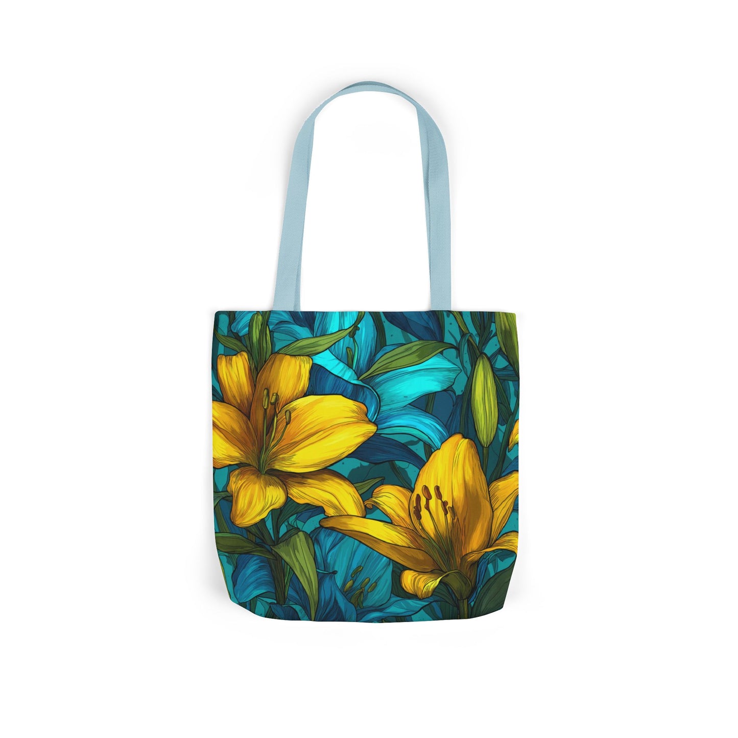 Vibrant Floral Canvas Tote Bag