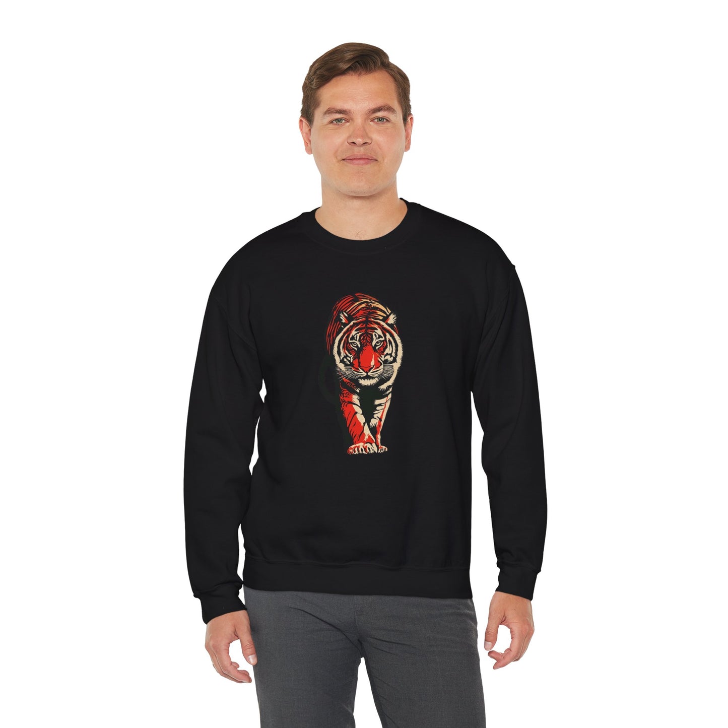 Tiger Graphic Crewneck Sweatshirt